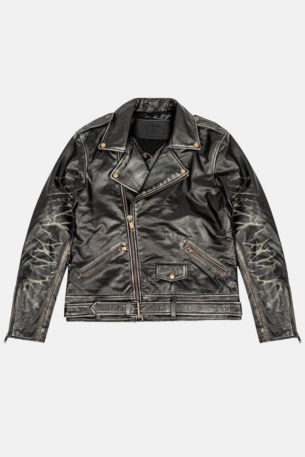 Aged Leather Jacket - Black Coppertone – S3AS0NS